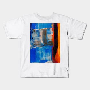 red blue abstract design Kids T-Shirt